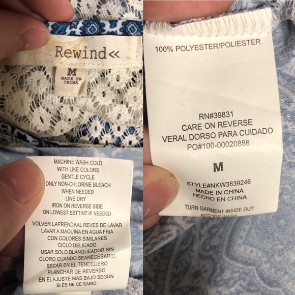 Rewind Boho Top with Tassels & Crochet Neckline - Picture 4 of 8